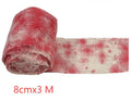 Halloween horror bandage with bloody cloth strip style on 8cm wide polyester fabric