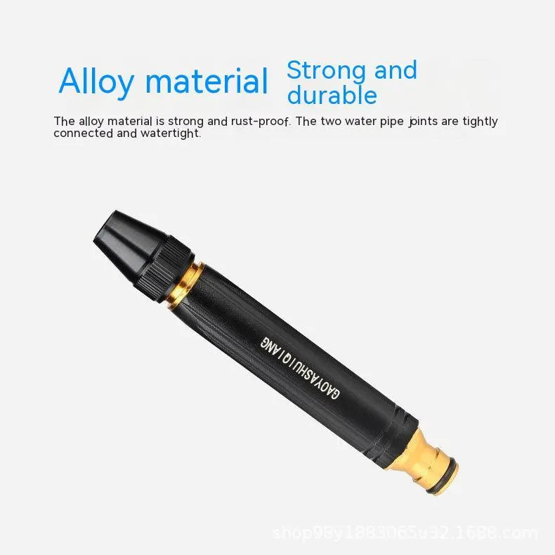 Black Diamond alloy car washing gun with straight spray design and choice of nozzle formats