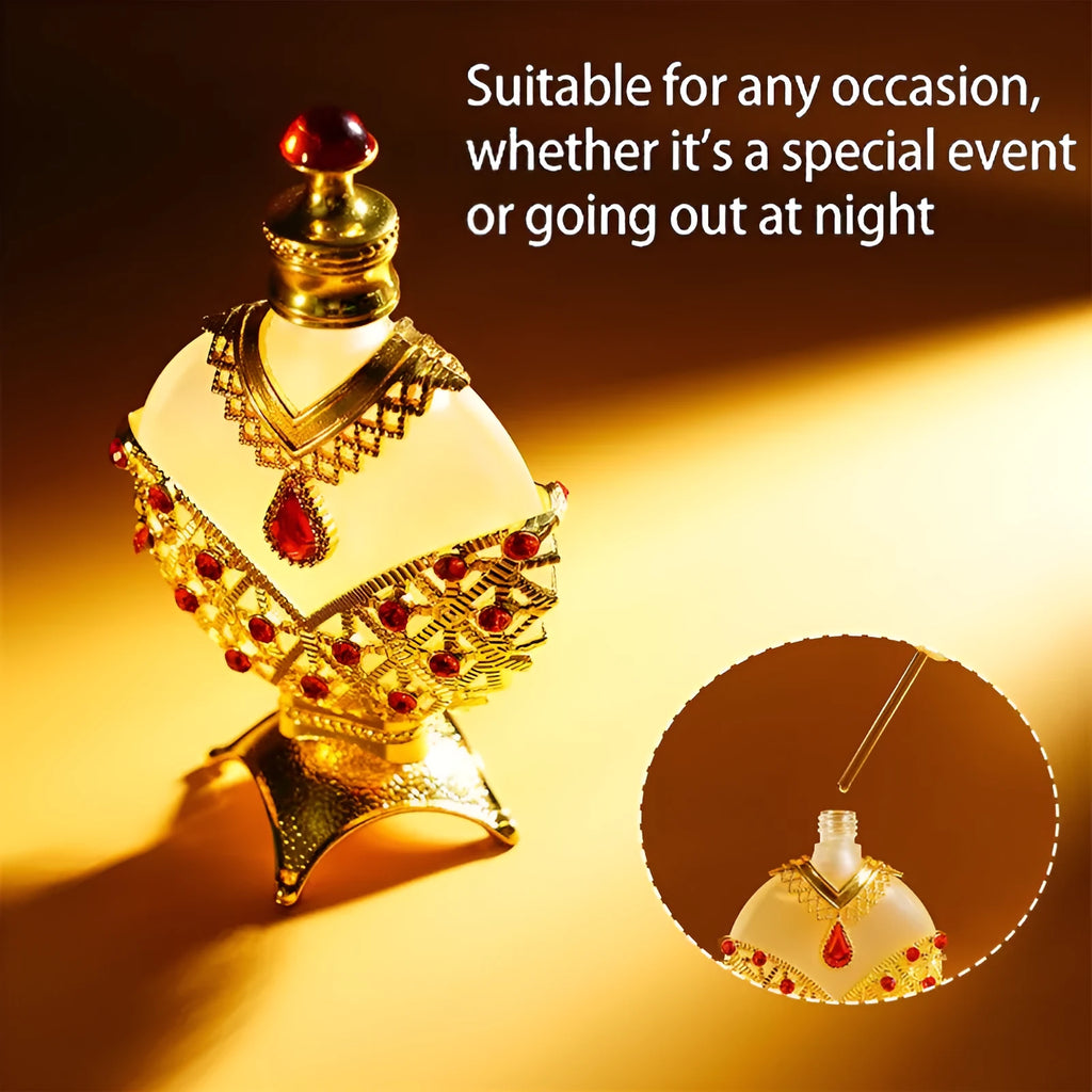 Concentrated perfume oil 12ml and 35ml glass bottles with floral fragrance and essential oil