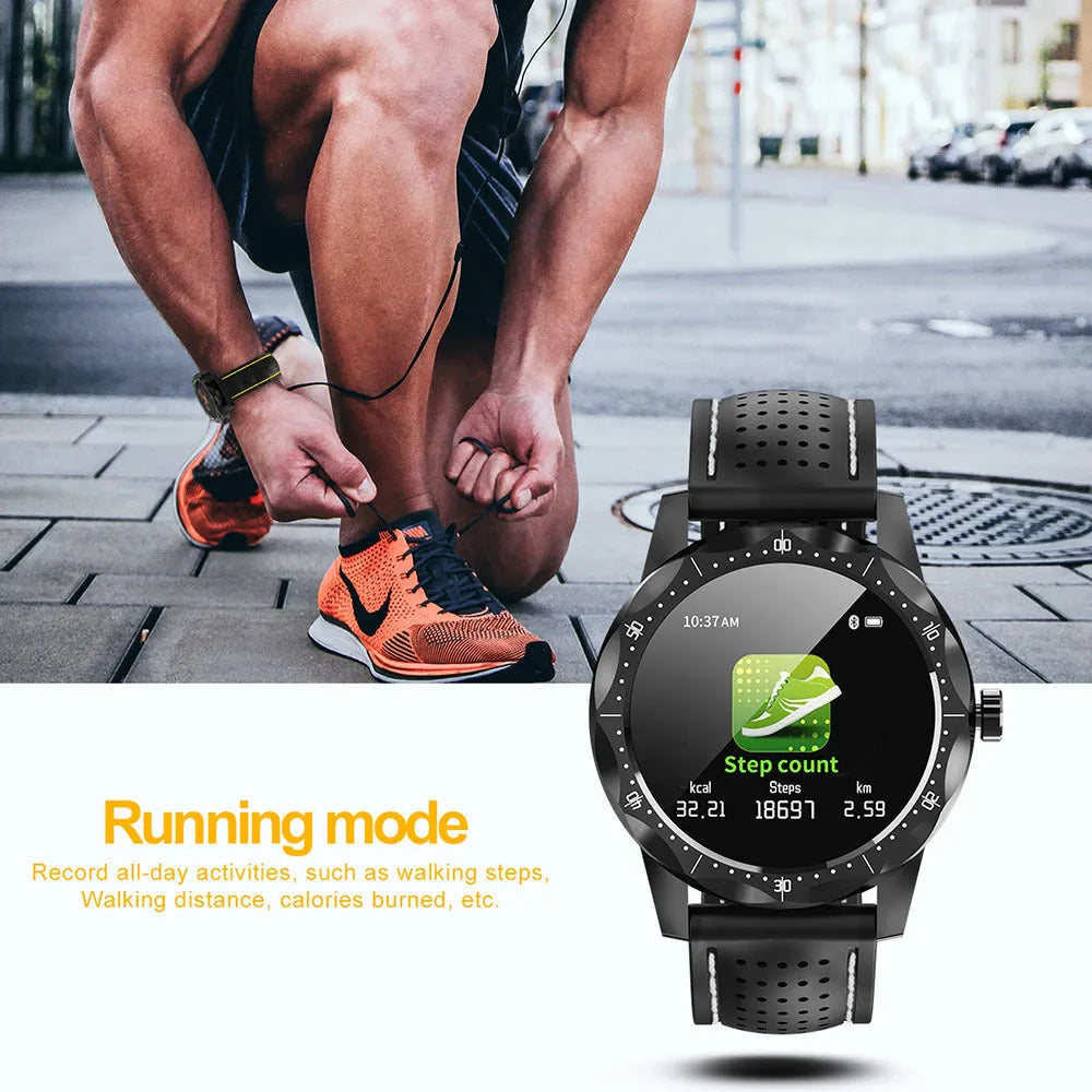 COLMI SKY1 smart watch with heart rate monitor and pedometer, 1.3 inch colour display, waterproof design