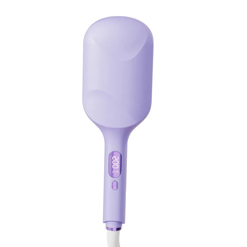 40mm LCD egg roll hair curler in light purple with ceramic barrel