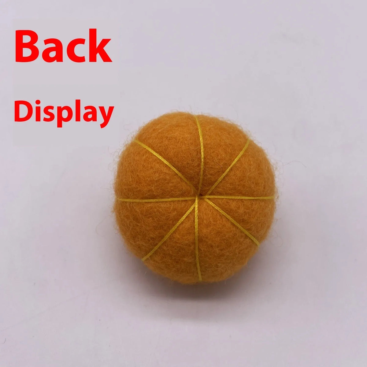 Wool felt pumpkin ornaments in autumn colours for doll decoration and crafts
