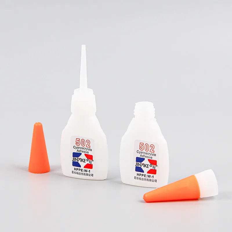 Tube of instant strong shoe repair glue in 3g and 8g sizes for fixing soles and heels.
