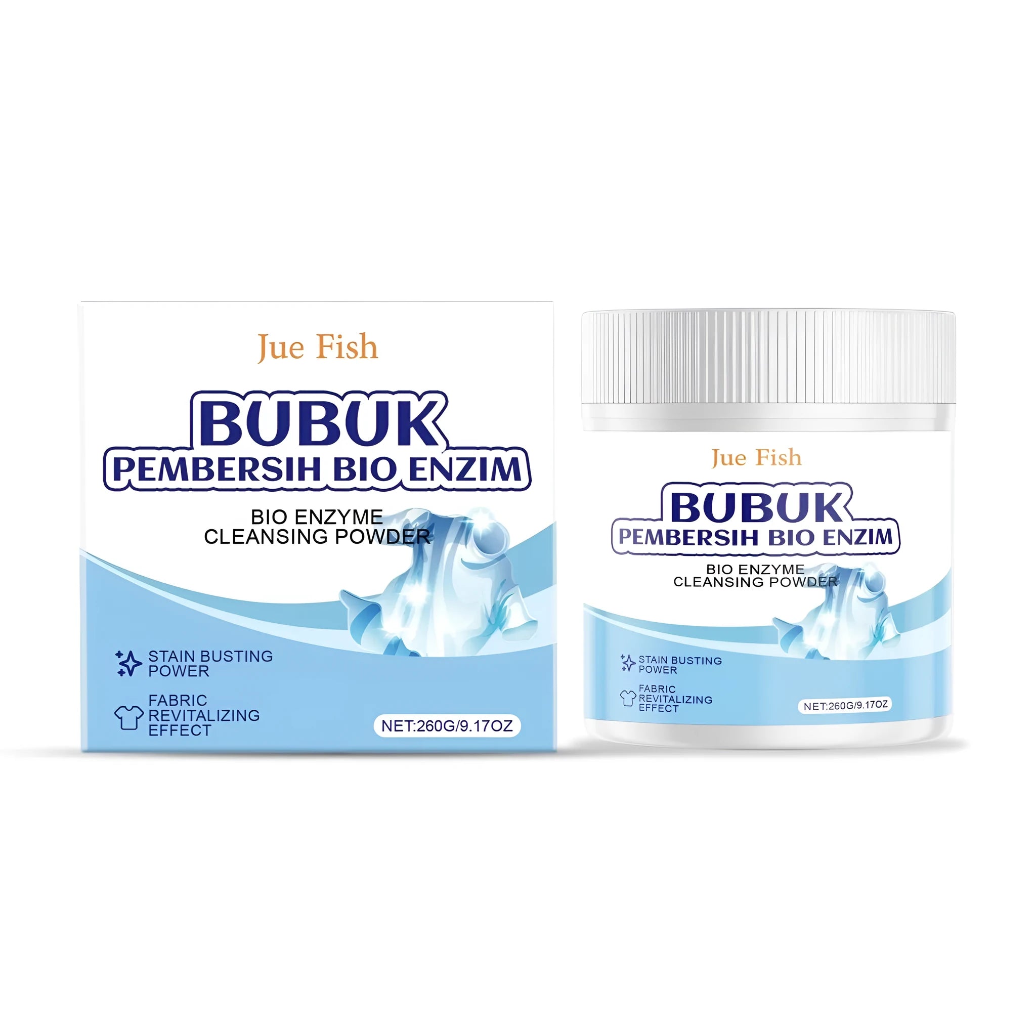Container of Bio Enzyme Cleansing Powder showing 260g weight on label.