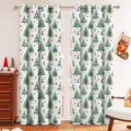 Christmas Forest pattern punching shading curtain in modern simplicity style with polyester construction
