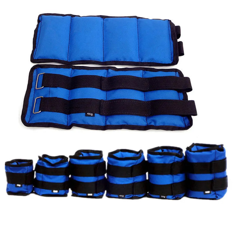 Legging sandbags for track and field training with adjustable weight options