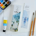 Paper bookmark set with creative art designs – 40×150mm, 350g white cardboard, pack of 30