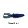 Soft plastic fishing lure in various colours showing 8cm and 12cm size options for freshwater and saltwater fishing