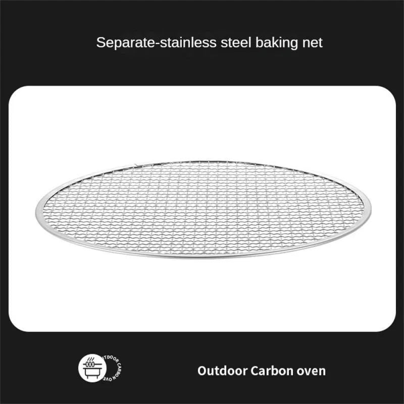 Portable stainless steel barbecue grill with detachable design for outdoor camping