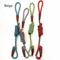 Nylon dog training leash 160cm long and 1.2cm wide for medium dogs, shown in blue, red, green, or beige