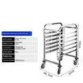 Stainless steel six-layer baking tray rack with security lock, 40cm by 60cm tray size