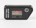 Black waterproof LCD electronic timer for engine maintenance hour tracking