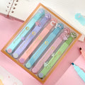 Cat's Paw fluorescent marker pen set of six with oblique heads in assorted colours