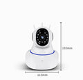 White wireless dome security camera with 2MP HD night vision for indoor and outdoor use