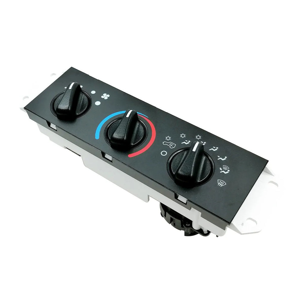 Black Jeep Wrangler air conditioning control switch panel for 2005-2006 models, part number 55056558AA.