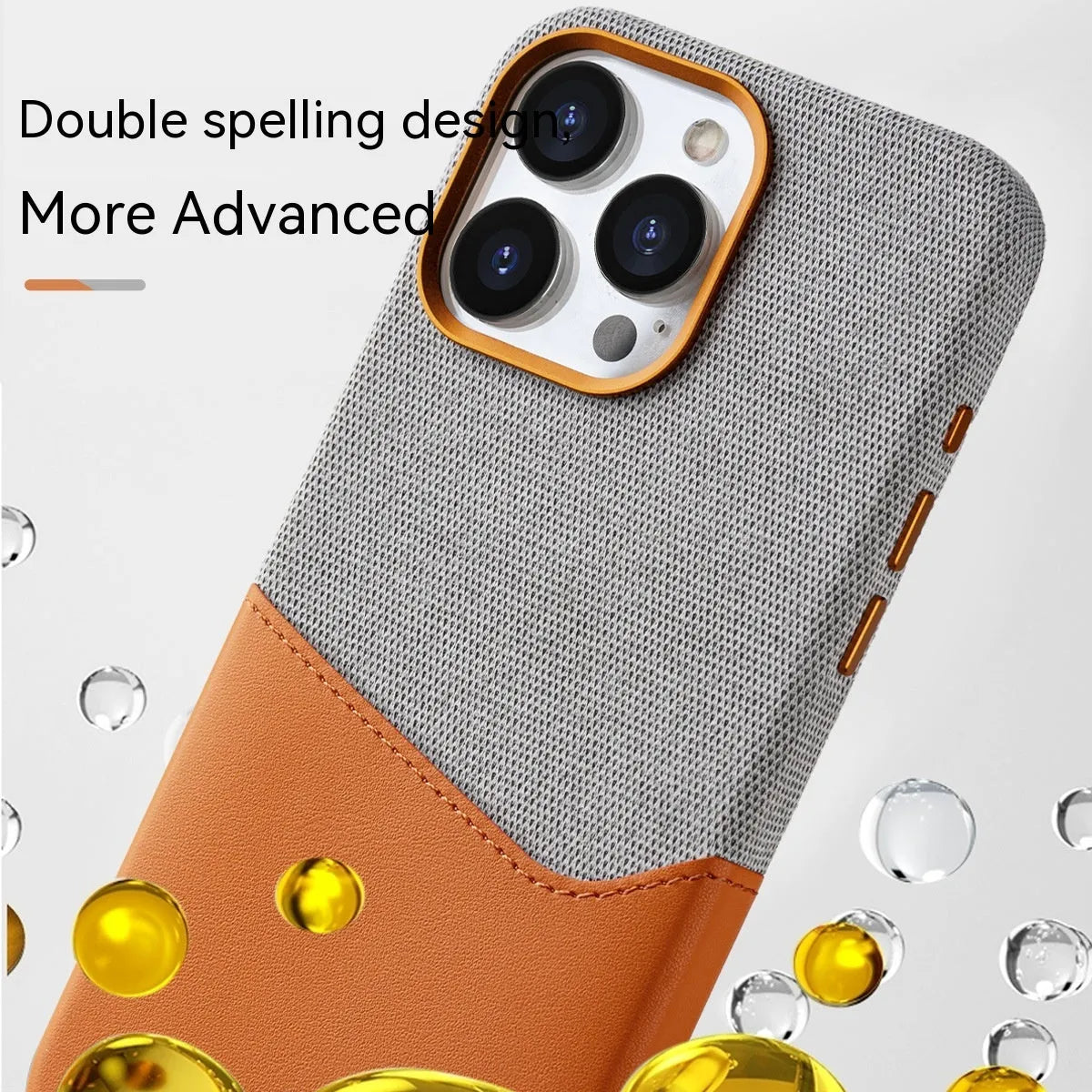 Leather magnetic card phone case for iPhone 12-15 series in black colour-matched design