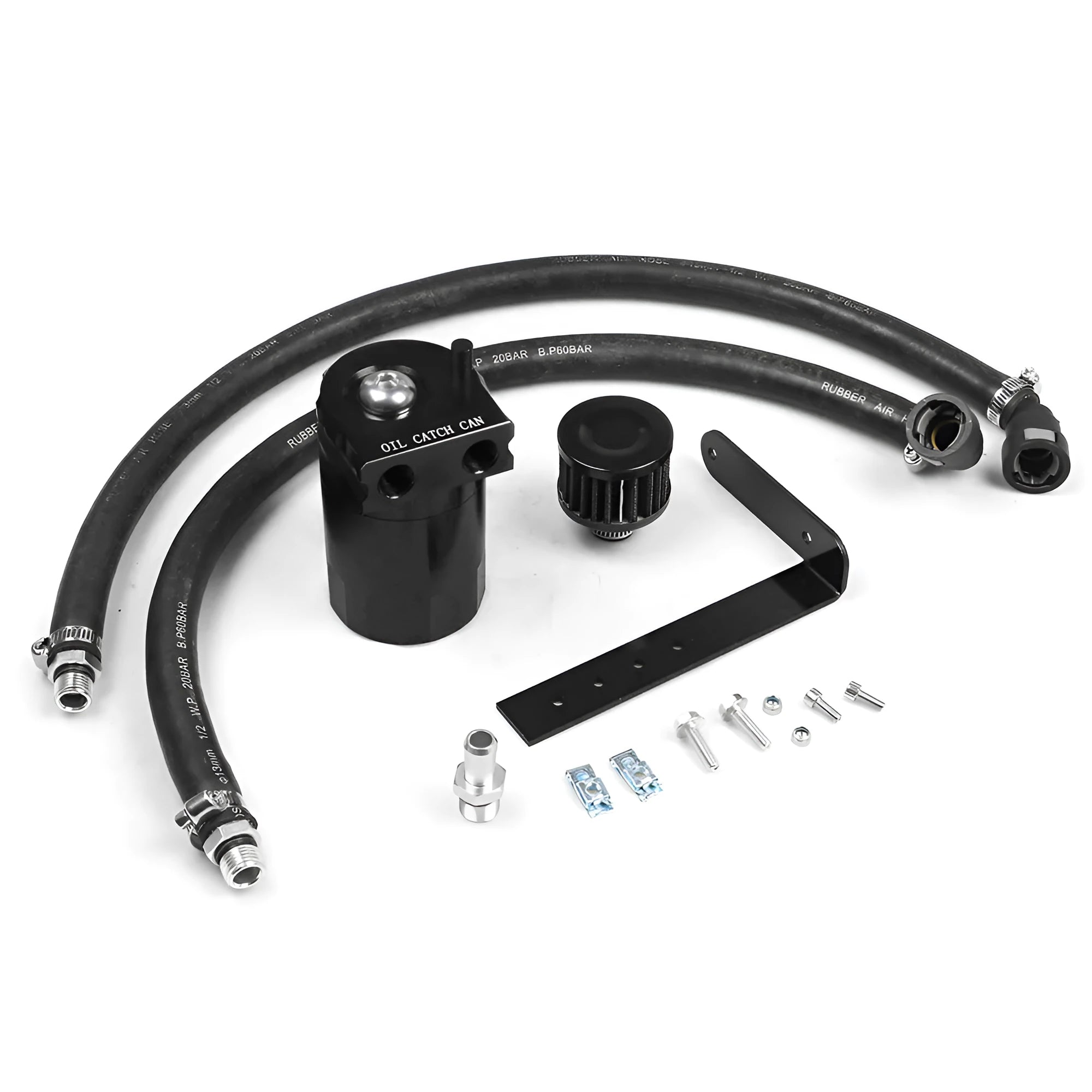 Aluminum alloy oil separator for Ford Expedition in black, red, blue, and silver colour options.