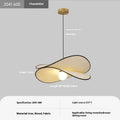 French style artistic chandelier pendant light with fabric potato chips lampshade in bedroom setting