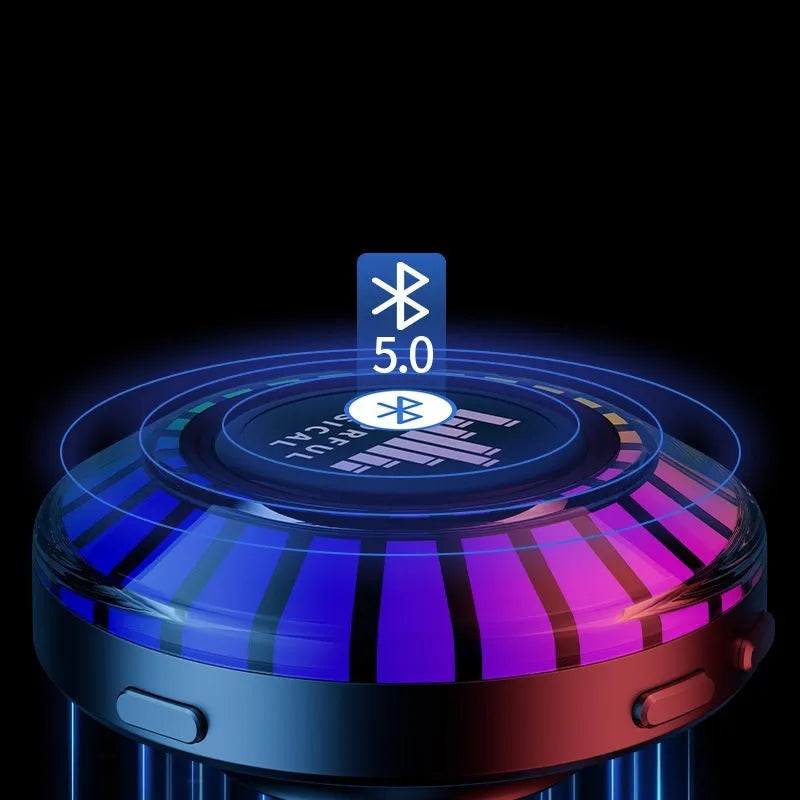 Small square Bluetooth LED atmosphere lamp with voice control and polar light effects