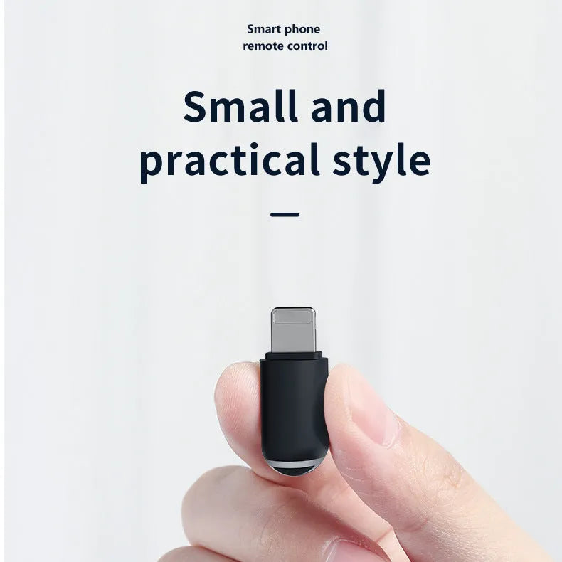 Black capsule infrared emitter for smartphone with Lightning, USB-C, and micro-USB interface options