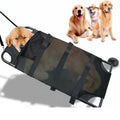 Black non-foldable aluminum alloy pet stretcher for large dog emergency transfer