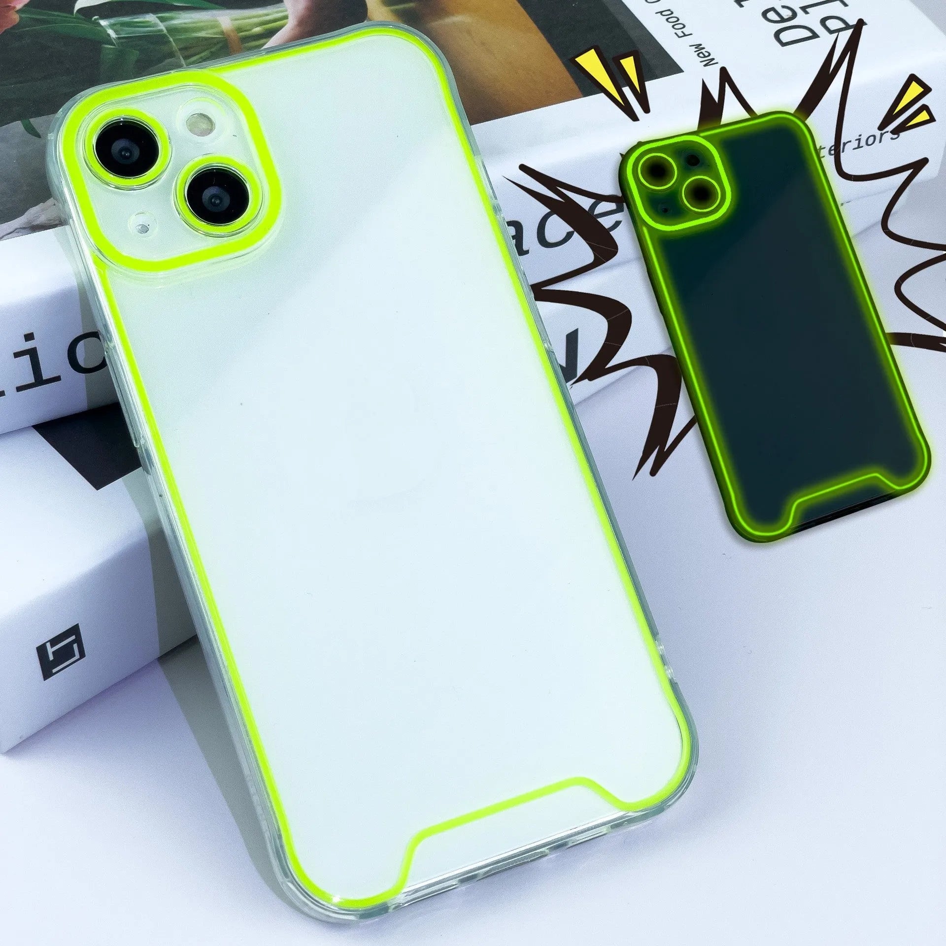 Glow in the dark Christmas phone case for iPhone in multiple colours with soft shell TPU construction