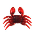 8cm PVC artificial crab fishing lure in red and brown colour variations