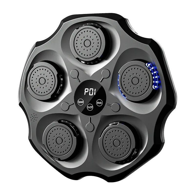 Black Bluetooth music boxing wall target with intelligent rhythm recognition for home fitness training