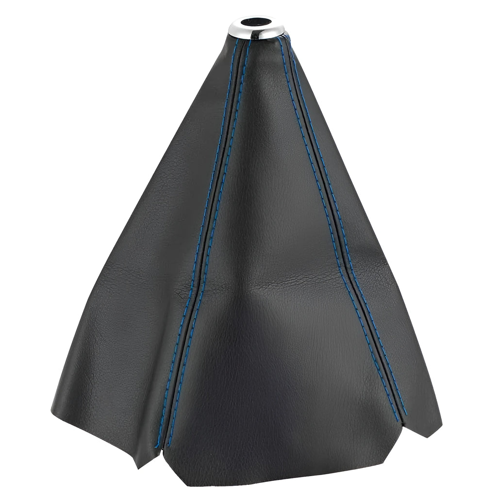 GM vehicle gear selector dust cover in PU leather, shown in multiple colour options with contrasting line details.