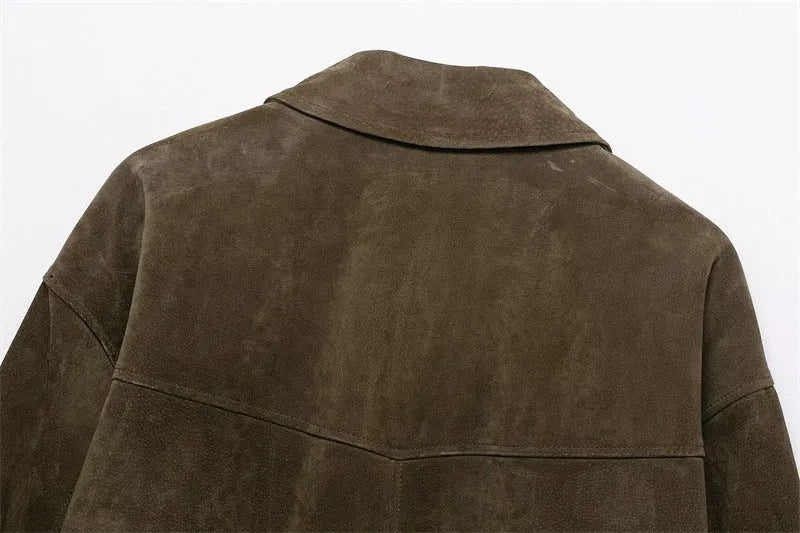 Women's PU leather jacket in regular fit with Asian sizing options