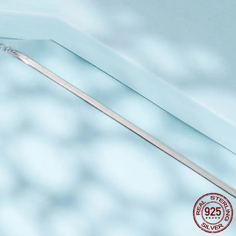 S925 sterling silver bracelet unisex SCB303 colour electroplated finish on plain background