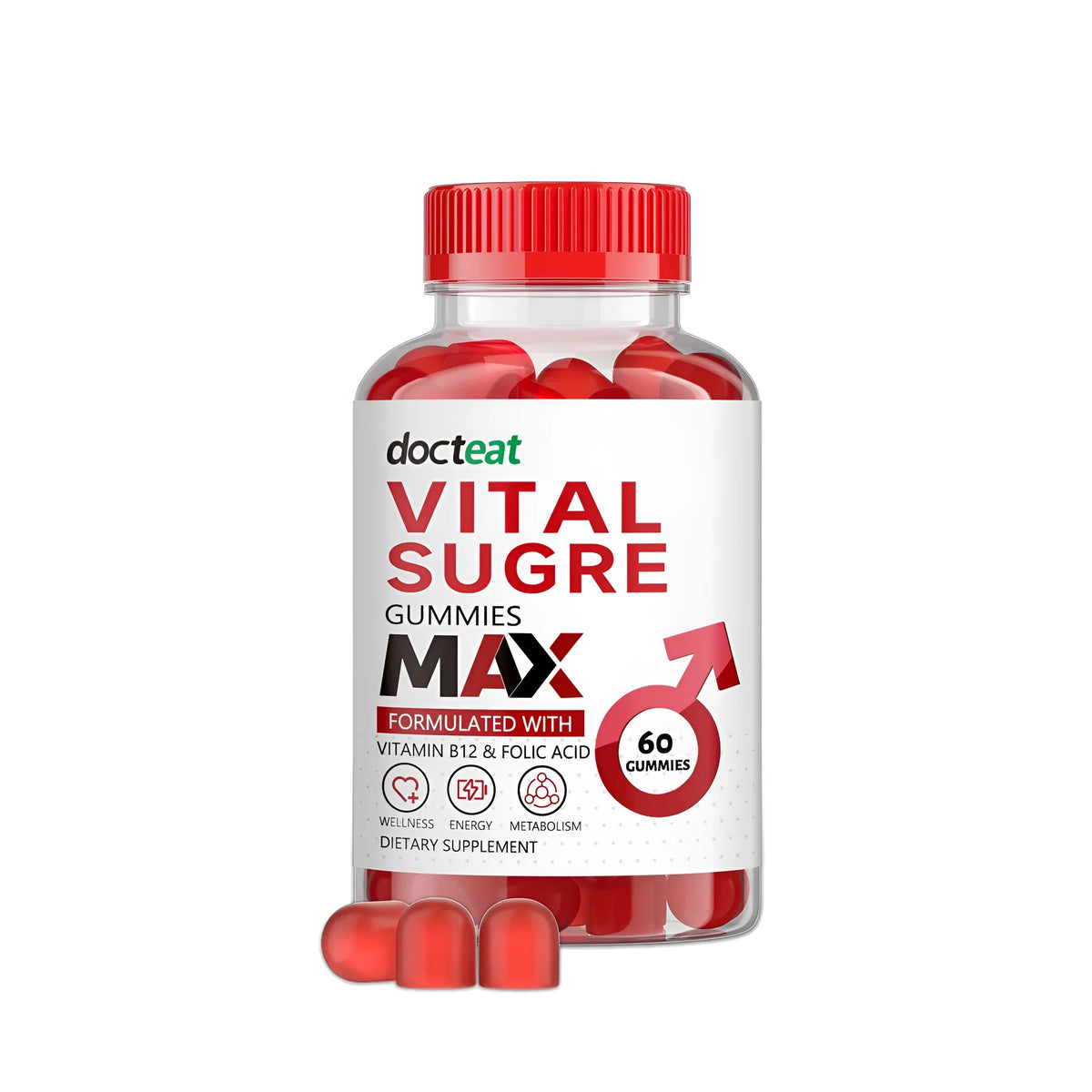 Apple cider vinegar gummies with beetroot and folic acid, 60 gummies, dietary supplement soft candy