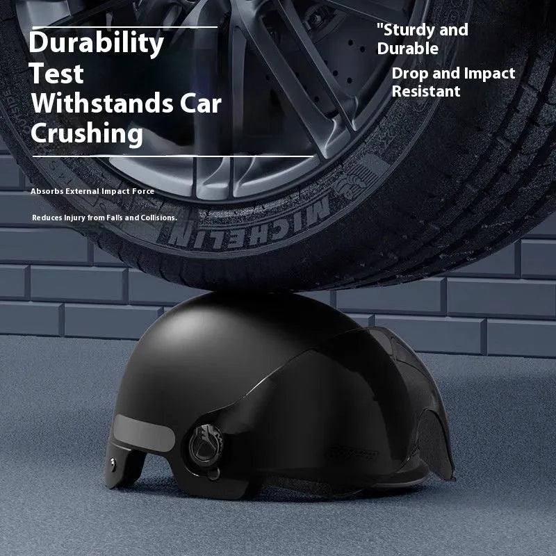 3C certified electric motorcycle helmet with sun protection in multiple colours