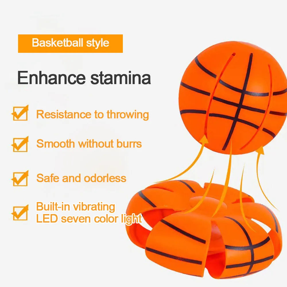 Transformable dog toy showing ball and flying disc modes in orange plastic with 9cm diameter