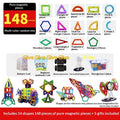 Magnetic building blocks set 118 pieces large plastic tiles for children 3-6 years educational toy
