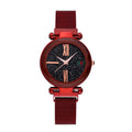 Ladies magnet watch with round 32mm dial in rose gold colour on a stainless steel strap.