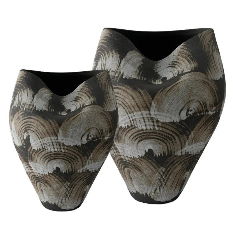 Hand-painted white porcelain ceramic vase in New Chinese style, available in eight sizes for decorative display