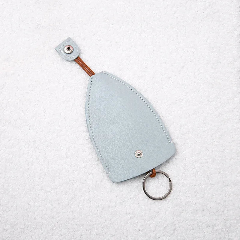 Cartoon pull-out car key case in PU leather with various design options including cactus, rabbit, and fruit themes