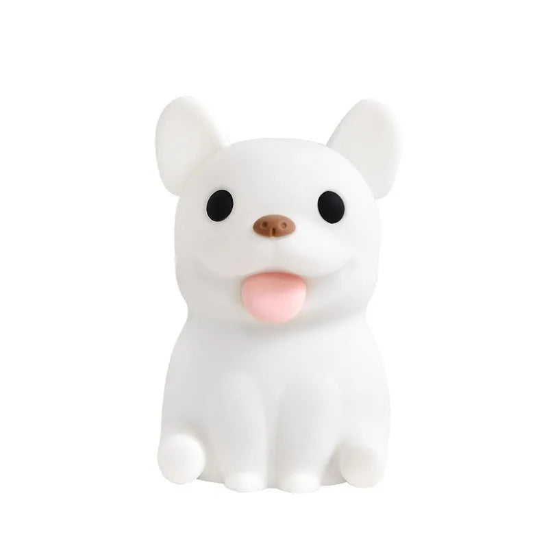 Silicone night light with USB charging, dimming function, cartoon animal design, 85x87x129mm, 0.5W