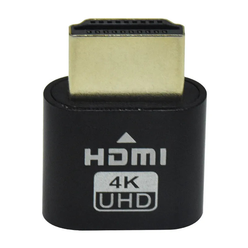 26.5mm graphics card HDMI virtual display adapter in metallic finish for GPU idle protection