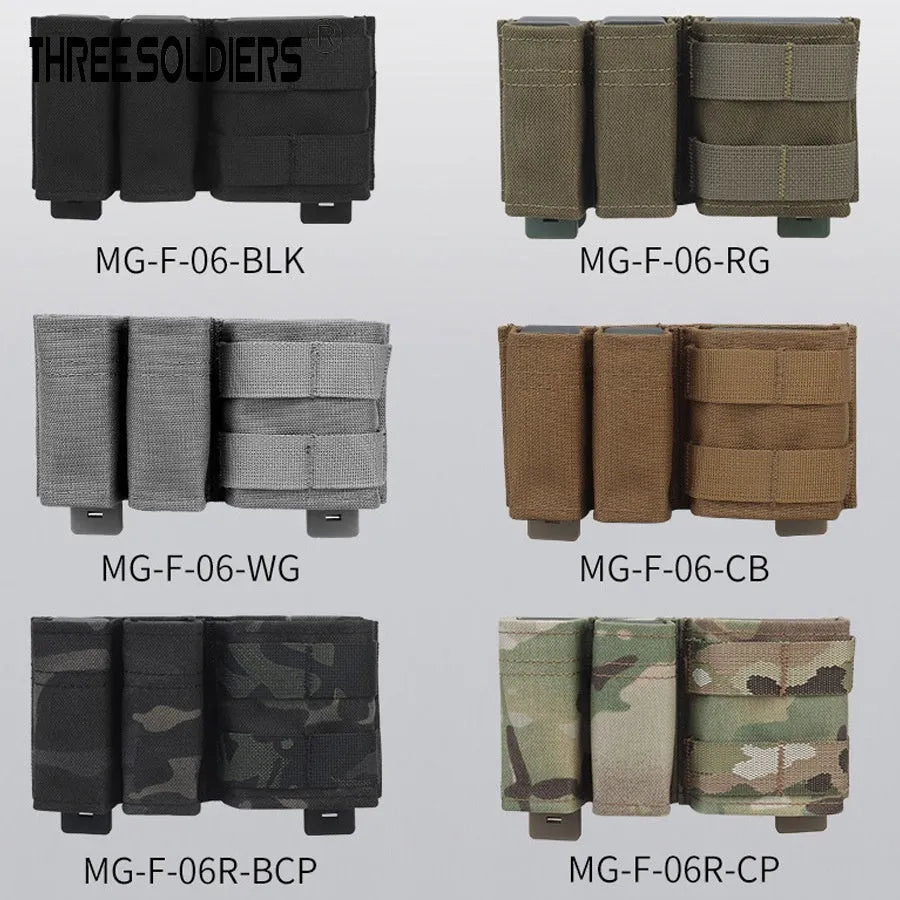 CS Tactical 9MM 556 Parallel MOLLE multifunction storage bag in black nylon with waist strap