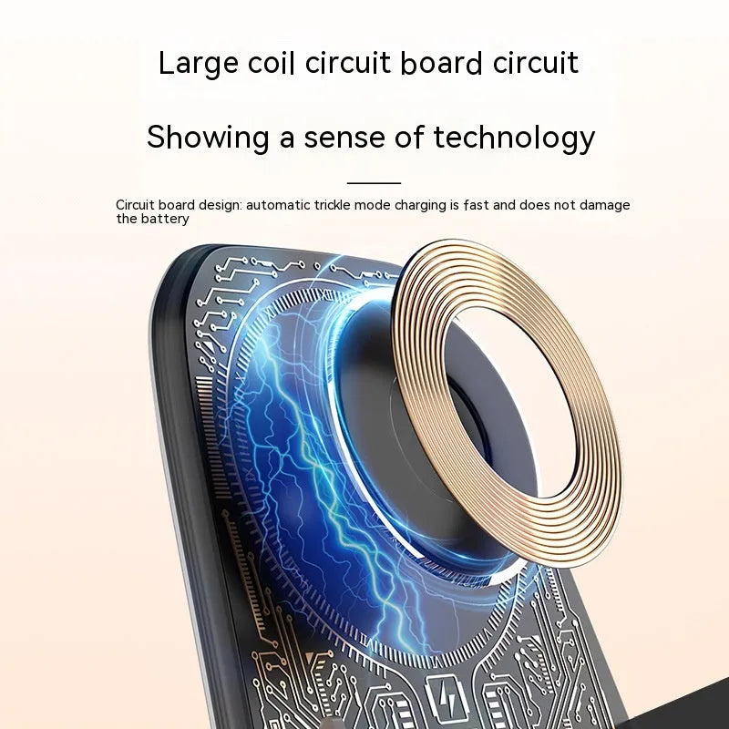 100W transparent small chair wireless charger stand in white with QC3.0 fast charging capability