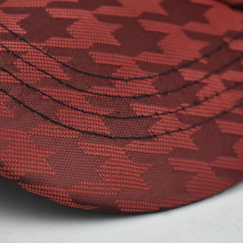 Woolen houndstooth baseball cap for men and women, M size 56-58cm, black colour, plaid pattern