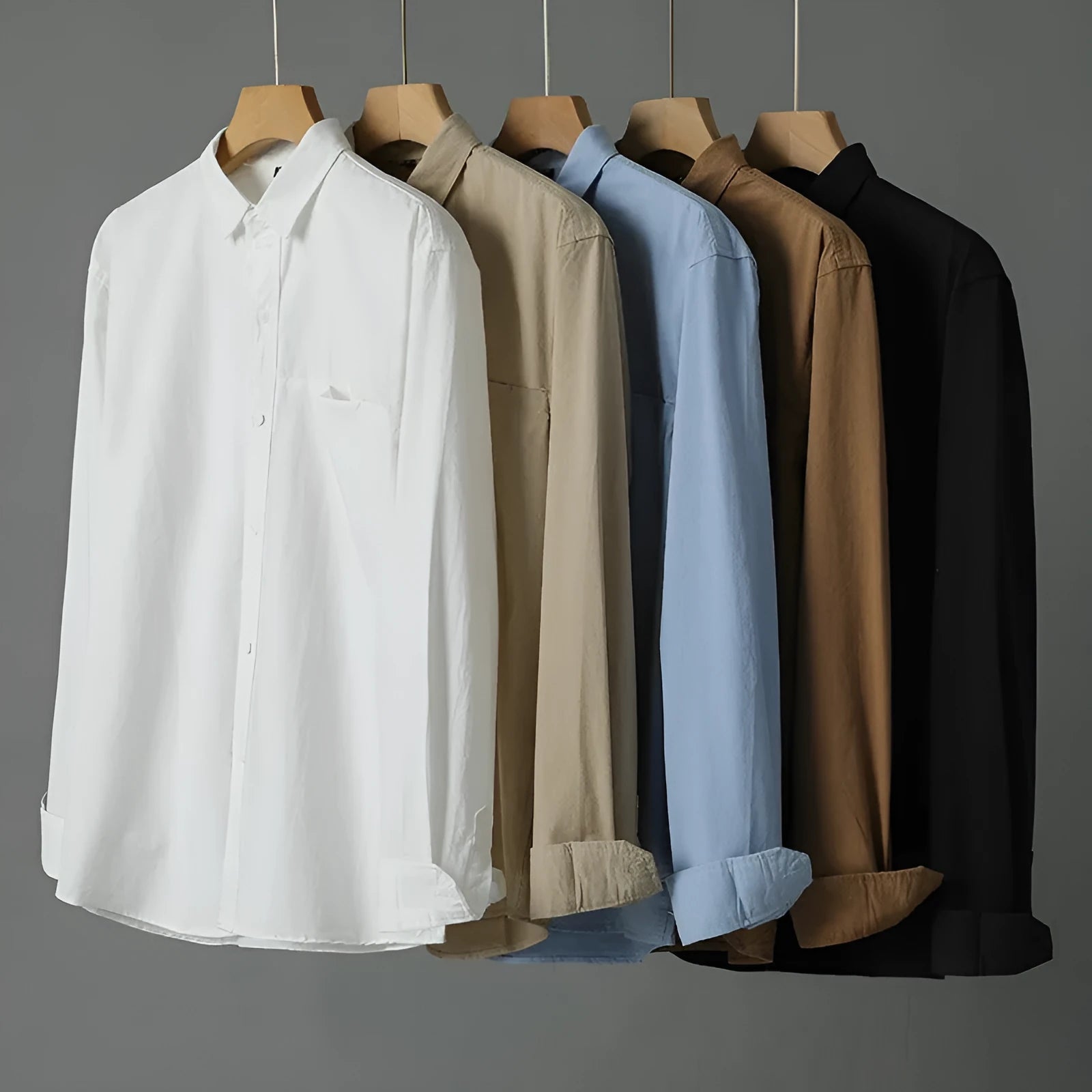 Men's purple cotton long sleeve cardigan shirt in solid colour with button front