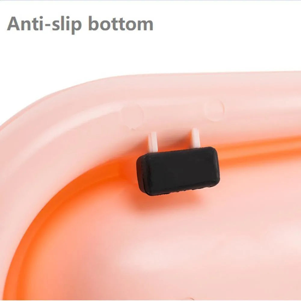 Green partitioned pet feeder bowl with four sections for dog or cat dry food.