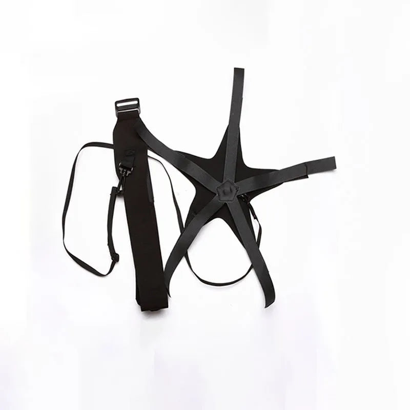 Black football juggling belt with rotating mechanism for training drills