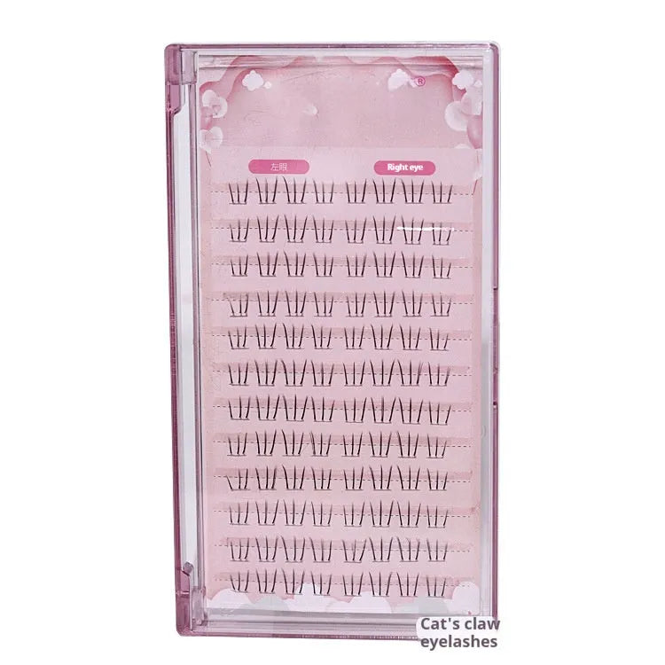 Kitten's paw lower eyelashes with segmented sheer root in natural 4-5-6mm lengths