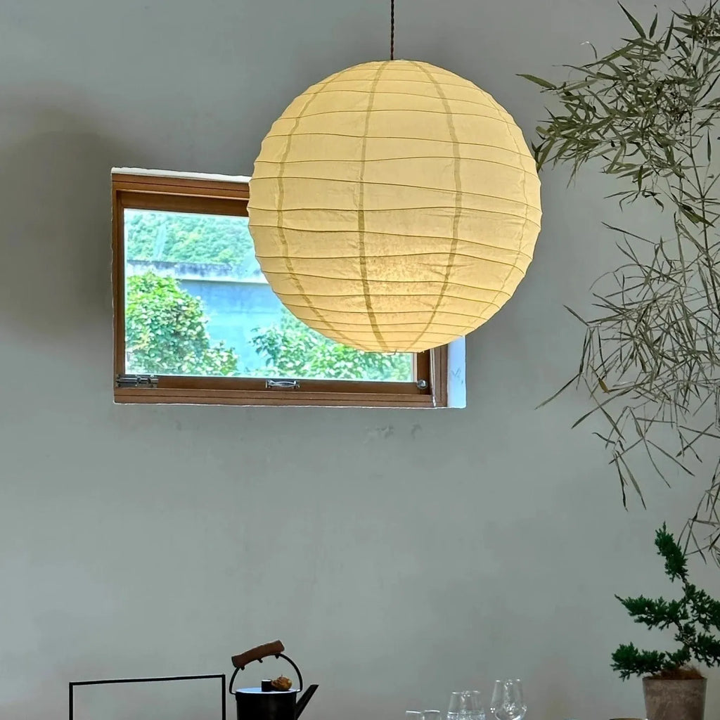 Japanese-style rice paper chandelier ceiling light in 30cm and 45cm diameters