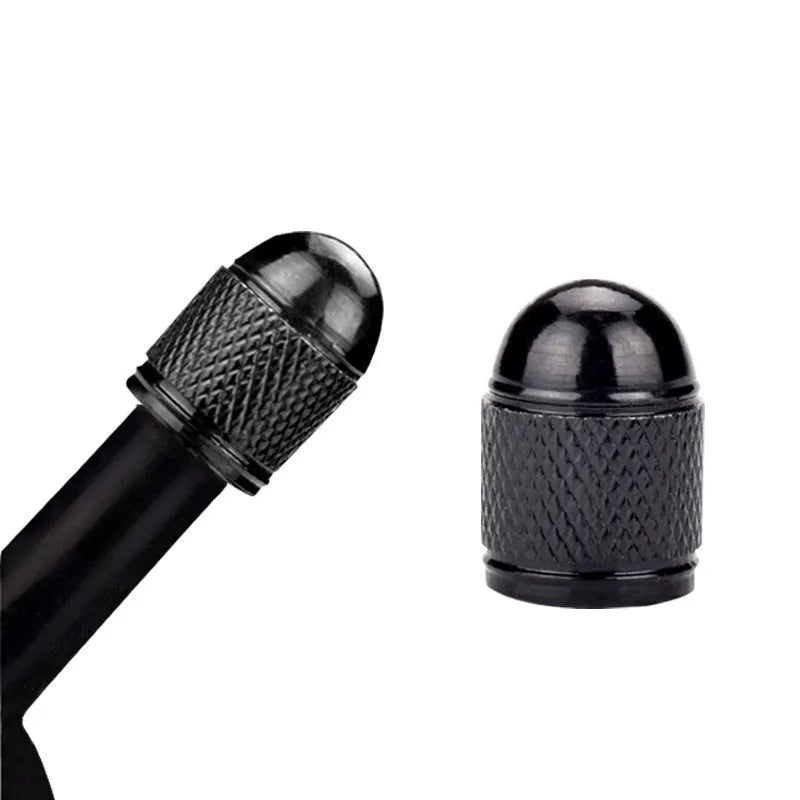 Aluminium mountain bike tyre valve cap in metallic colours
