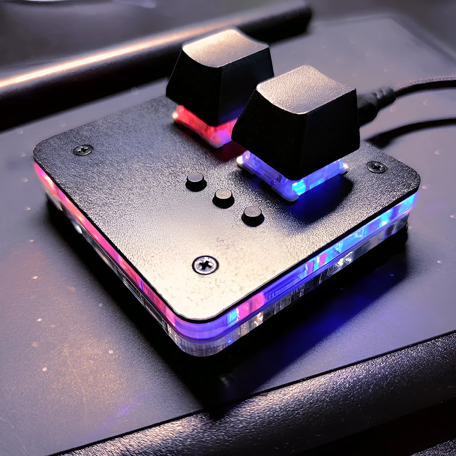 Small USB wired mini keyboard with multimedia keys in black colour option